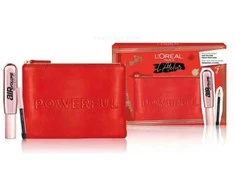 L~OREAL SET (MASCARA Juodas AIR VOLUME MEGA MASCARA + LE KHOL MIDNIGHT Juodas 101 + POCHETTE)