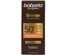 Babaria Sol Bronze Facial Fluido Solar Fotoprotector Glow Color Spf50, 40 ml
