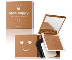 „Benefit Hello Happy Velvet Matte Finish“ kompaktiškas makiažo pagrindas, 11 Dark Neutral, 7 g