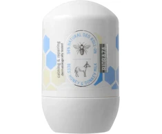 Biobaza Bee's Honey &amp; Donkey Milk Soothing &amp; maitininantis Dezodorantas Roll-On Unisex, 50 ml