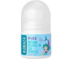 Biobaza Sea Princess Natural Ingredients Softening &amp; Moisturising Peach &amp; Thyme Dezodorantas Roll-On For Girls, 30 ml