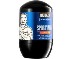 Biobaza Sportsman Natural Ingredients Refreshing Oranžinis &amp; Sage Dezodorantas Roll-On For Men, 50 ml