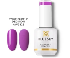 Bluesky, Bluesky, Glossy Shine Finish, Semi-Permanent Nagų lakas, Violetinė Decision, 15 ml
