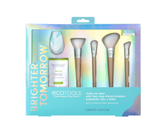 Brighter Tomorrow Set EcoTools: EcoTools Blending Foundation + EcoTools Blending Maskuoklis + EcoTools Diffuse Eyeshadow + EcoTools &amp; Sponge Valiklis Lotion 7.39 ml + EcoTools Blending Blush + EcoTools Makeup Sponge Mėlyna