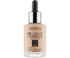"Catrice Hd Liquid Coverage Foundation" dengiamasis makiažo pagrindas, išliekantis iki 24 valandų 050-Rosy Ash 30ml