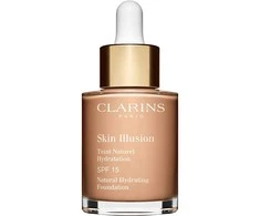 „Clarins“ spalvą koreguojantis skystas makiažo pagrindas „Skin Illusion“, 108, smėlio spalvos, SPF 15, 15 ml *Mėginamoji pakuotė