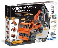 Clementoni, Mechanikos laboratorija, Transporto sunkvežimiai, Konstrukcijos rinkinys, Berniukams, 8+ metų