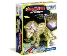Clementoni, Mokslas - Žaidimas, Archeofun Triceratops šviečia tamsoje, Dėlionė, 61723, Unisex, 7+ metai
