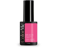 ColorMe Cosmetics Beach Party Semi-Sheer Semi-Permanent Nagų lakas Translucent, 10 ml