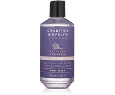 Crabtree &amp; Evelyn Lavender &amp; Espresso Calming Kūno prausiklis, 250 ml