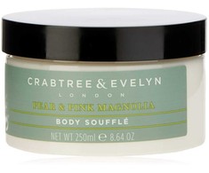 Crabtree &amp; Evelyn Pear &amp; Rožinė Magnolia Hydrating Body Souffle, 250 g