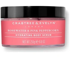 Crabtree &amp; Evelyn drėkinamasis kūno šveitiklis su rožių vandeniu ir pipirais, 220 g