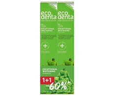 Dantų šepetėlis Set Duo, Ecodenta, Exceptional Whitening, Whitening, Dantų pasta, 2 pcs, 75 ml