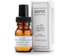 Depot, 400 Shave Specifics No. 403, Fresh Juodas Pepper, Softening, Pre-Shaving Oil, 30 ml