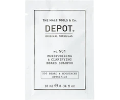 Depot, 500 Beard &amp; Mustache Specifics No. 501, Pro-Vitamin B5, Beard Šampūnas, Moisturizing &amp; Gaivinantis, 10 ml