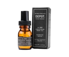 Depot, 500 Beard &amp; Mustache Specifics No. 505, Beard Oil, Misterious Vanilla, Vitamin E, For Shine &amp; Softness, 30 ml