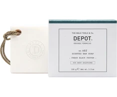 Depot 600 Body Solutions No. 602 Botanical Complex Cleansing Fresh Juodas Pepper Scented Soap Bar Spicy Notes, 100 g