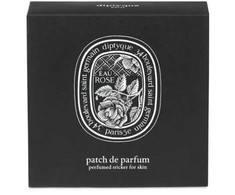 „Diptyque Eau Rose - Patch De Parfum“ kūno lipdukų rinkinys, kvepiantys gėlių aromatai odai, juodas, 5 vnt.