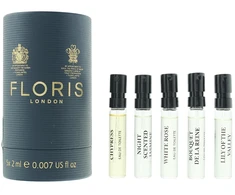 Discovery Collection Set Floris Of London: Baltas Rose, Eau De Toilette, For Women, 2 ml *Vial + Night Scented Jasmine, Eau De Toilette, Unisex, 2 ml *Vial + Chypress, Eau De Toilette, Unisex, 2 ml *Vial + Lily Of The Valley, Eau De Toilette, For Women, 2 ml *Vial + Bouquet De La Reine, Eau De Toilette, Unisex, 2 ml *Vial