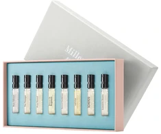 Discovery Set Miller Harris: Scherzo, Eau De Parfum, Unisex, 2 ml *Vial + Rose Silence, Eau De Parfum, For Women, 2 ml *Vial + Coeur De Jardin, Eau De Parfum, For Women, 2 ml *Vial + Tea Tonique, Eau De Parfum, Unisex, 2 ml *Vial + Peau Santal, Eau De Parfum, For Women, 2 ml *Vial + Lumiere Doree, Eau De Parfum, For Women, 2 ml *Vial + Dėklas Noir, Eau De Parfum, Unisex, 2 ml *Vial + Secret Gardenia, Eau De Parfum, For Women, 2 ml *Vial