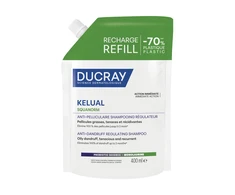 Ducray Kelual Squanorm Hair Treatment Šampūnas Nuo pleiskanų For Scalp With Oily Dandruf Refill, 400 ml