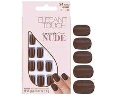 Set Elegant Touch Nude Squoval Artificial Nails Cocoa, 24 vnt.