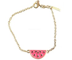 Escada, Summer Limited Edition - Sorbetto Rosso, Melon, Base Metal Bracelet, 11939595, 17 cm, Gold, For Women