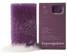 Esponjabon Lavander maitininantis Soap &amp; Sponge 2-In-1 For Face &amp; Body, 120 g