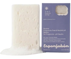 Esponjabon, Neutral, Fragrance-Free, Cleansing &amp; Exfoliating, Massage Soap Bar, Face &amp; Body, 120 g