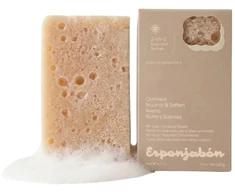 Esponjabon Oatmeal maitininantis &amp; Softening Soap &amp; Sponge 2-In-1 For Face &amp; Body, 120 g