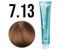 Fanola Crema Colore Permanent Hair Dye 7.13 Skirtas šviesiems plaukams rusvai gelsvas, 100 ml