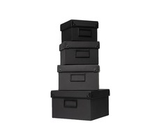 Gift Boxes Set Depot: DEPOT, GWP Cardboard Box, Juodas, 13 x 13 x 9 cm + DEPOT, GWP Cardboard Box, Juodas, 15.5 x 15.5 x 10 cm + D