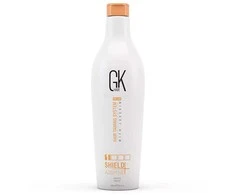 GK hair Global Keratin Shield Additive plaukų šampūnas ir kondicionierius 2 viename atkuriamasis ir stiprinamasis, 650 ml