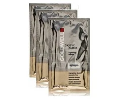 „Goldwell Oxycur Platin“ balinamųjų plaukų oksidantų miltelių rinkinys „Trio“, 3 vnt., 30 g