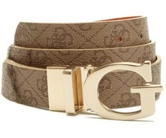 Guess, Alisa, Textile Belt, Brown, For Women