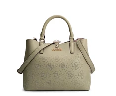 Guess, Amara, Polyurethane, Textile Handbag, 4G Logo, Žalias, HWSG8493060, 29 x 22 x 14 cm