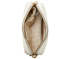 Guess, Aviana, Textile Crossbody Bag, rusvai gelsvas/Baltas, 25 x 15 x 6.5, For Women
