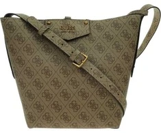Guess, Brenton, Polyurethane, Textile Bag, Olive, HWESB839001LTL, For Women, 36 x 27 x 13 cm