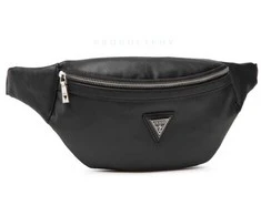 Guess, Certosa, Synthetic Leather, Textile Fanny Pack, hmcrts p1330, Juodas, 28 x 14 x 8 cm, For Men
