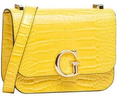 Guess, Corily, Textile Crossbody Bag, Geltona, 18.5 x 14.5 x 7 cm, For Women
