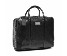 Guess, Guess, Leather, Leather Briefcase, Nešiojamas kompiuteris Compartiment, Juodas, 40 x 30 x 9 cm, For Men