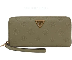 Guess, Helaina, Textile Wallet, 3-Sided Zip Fastening, SWPB8403460SAG, Žalias, For Women