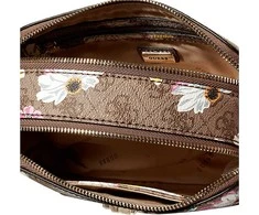 Guess, Noelle, Double Zip Compartments, Textile Crossbody Bag, Floral, 20.32 x 7.62 x 13.97 cm, For Women