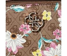 Guess, Noelle, Double Zip Compartments, Textile Crossbody Bag, Floral, 20.32 x 7.62 x 13.97 cm, For Women