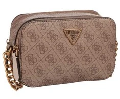 Guess, Noelle, Polyurethane, Textile Handbag, Latte, HWBB7879140LTE