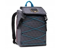 Guess, Salameda, Polyester, Textile Backpack, Mėlyna, Nešiojamas kompiuteris Compartiment, For Men, 14 x 11.5 x 5.5 cm