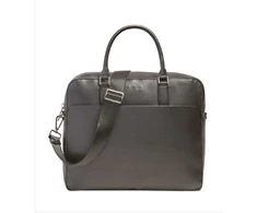 Guess, Scala, Ecological leather, Textile Briefcase, Computer, Juodas, 36 x 29 x 9 cm, For Men
