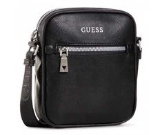 Guess, Scala, Mini, Textile Crossbody Bag, Juodas, For Men