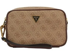 Guess, Vezzola, Polyurethane, Small, Textile Crossbody Bag, Brown, GU154H046-O11, 13x20x5 cm, Unisex