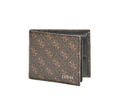 Guess, Vezzola, Textile Wallet, Billfold, w/sf w/cp, Brown Logo, For Men